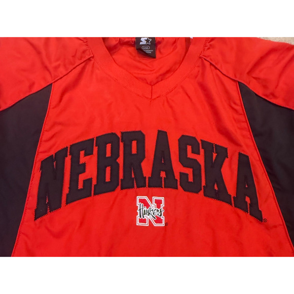 Starter Nebraska Huskers Jacket Windbreaker Lined Pullover Jacket Large - Picture 4 of 9